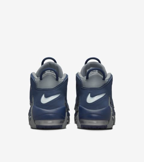 nike uptempo grey and blue