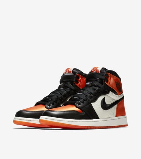 nike air jordan 1 orange satin