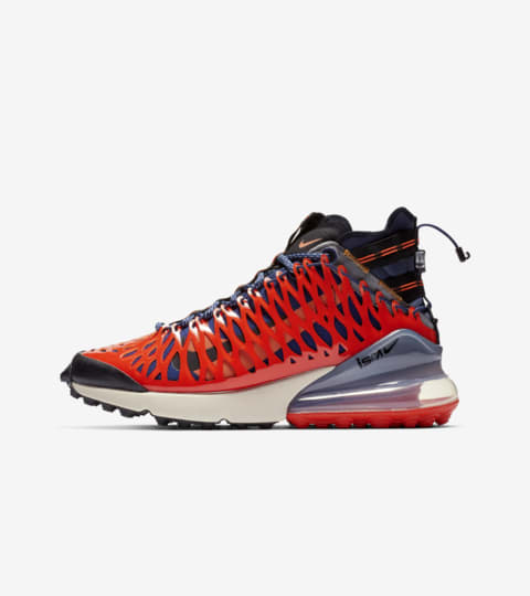 nike 270 orange black red