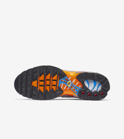 nike air max plus orange and blue