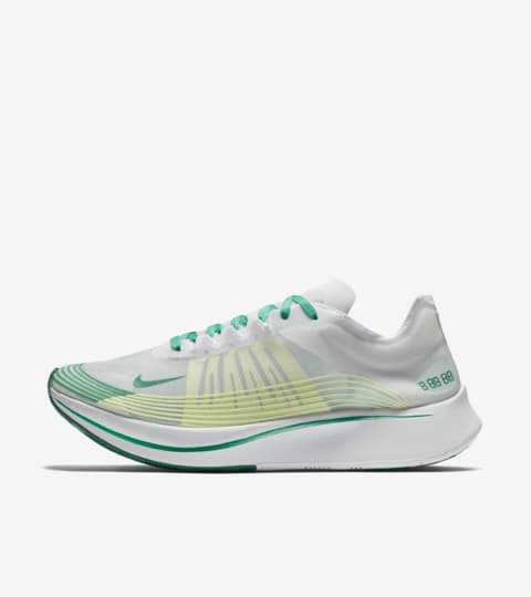 nike zoom white and green