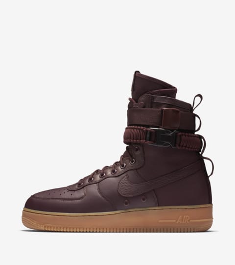 sf air force 1 high deep burgundy