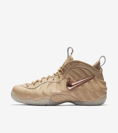 rose gold nike foams