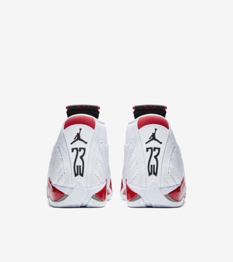 toddler jordan 14 white and red