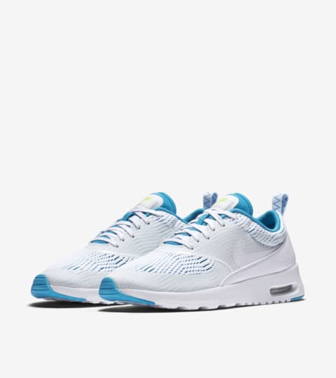 nike thea blue and white