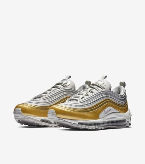nike 97 silver and gold