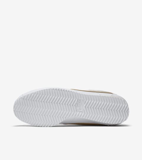 nike classic cortez white gold