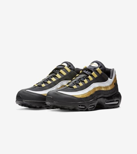 nike air max 95 black white and gold