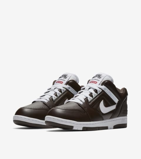 nike sb air force 2 low supreme brown