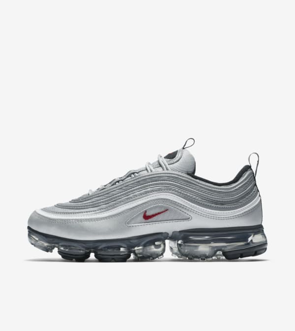 Nike Air Vapormax 97 Metallic Silver Varsity Red Release Date. Nike SNKRS