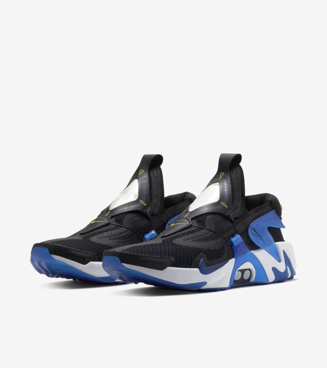 nike huarache black blue