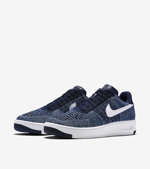 nike air force flyknit blau