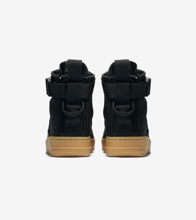 Women S Nike Sf Af 1 Mid Black Gum Light Brown Nike Snkrs