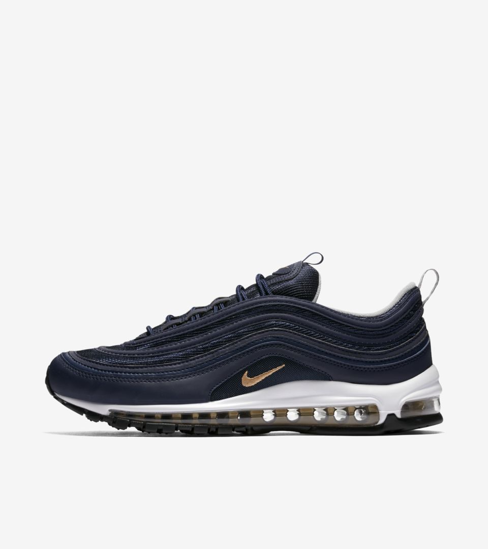 Nike Air Max 97 Midnight Navy And Metallic Gold Release Date Nike Snkrs Fi