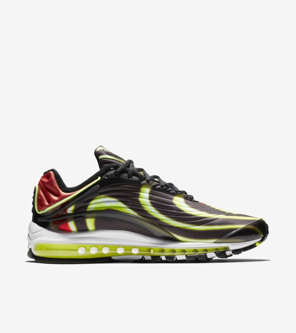 Nike Air Max Deluxe 'Black & Habanero Red & White & Volt' Release Date Nike Air Max Deluxe 'Black & Habanero Red & White & Volt' Release Date