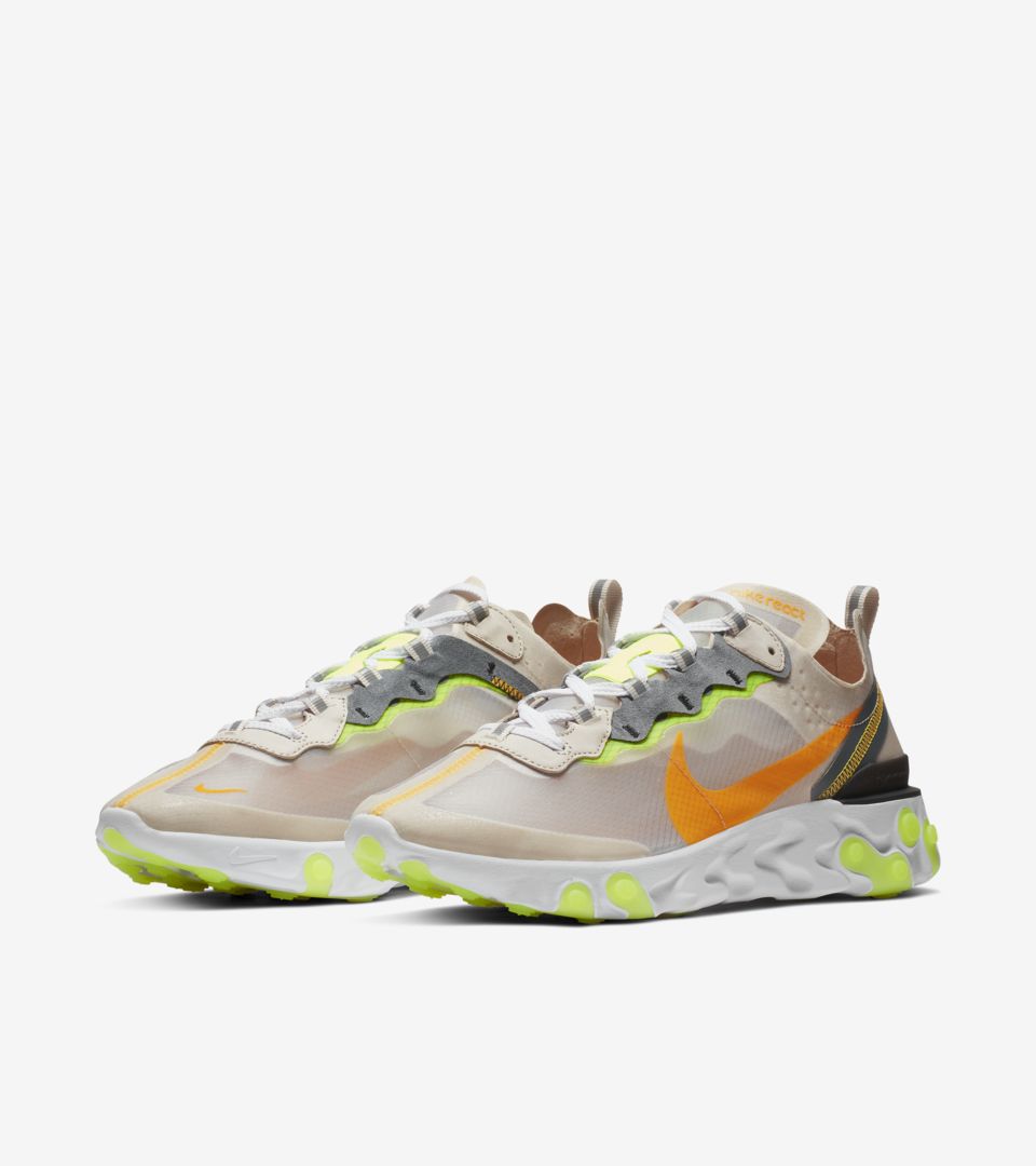 Nike React Element 87 'Light Orewood Brown & Volt Glow & Cool Grey' Release Date Nike React Element 87 'Light Orewood Brown & Volt Glow & Cool Grey' Release Date