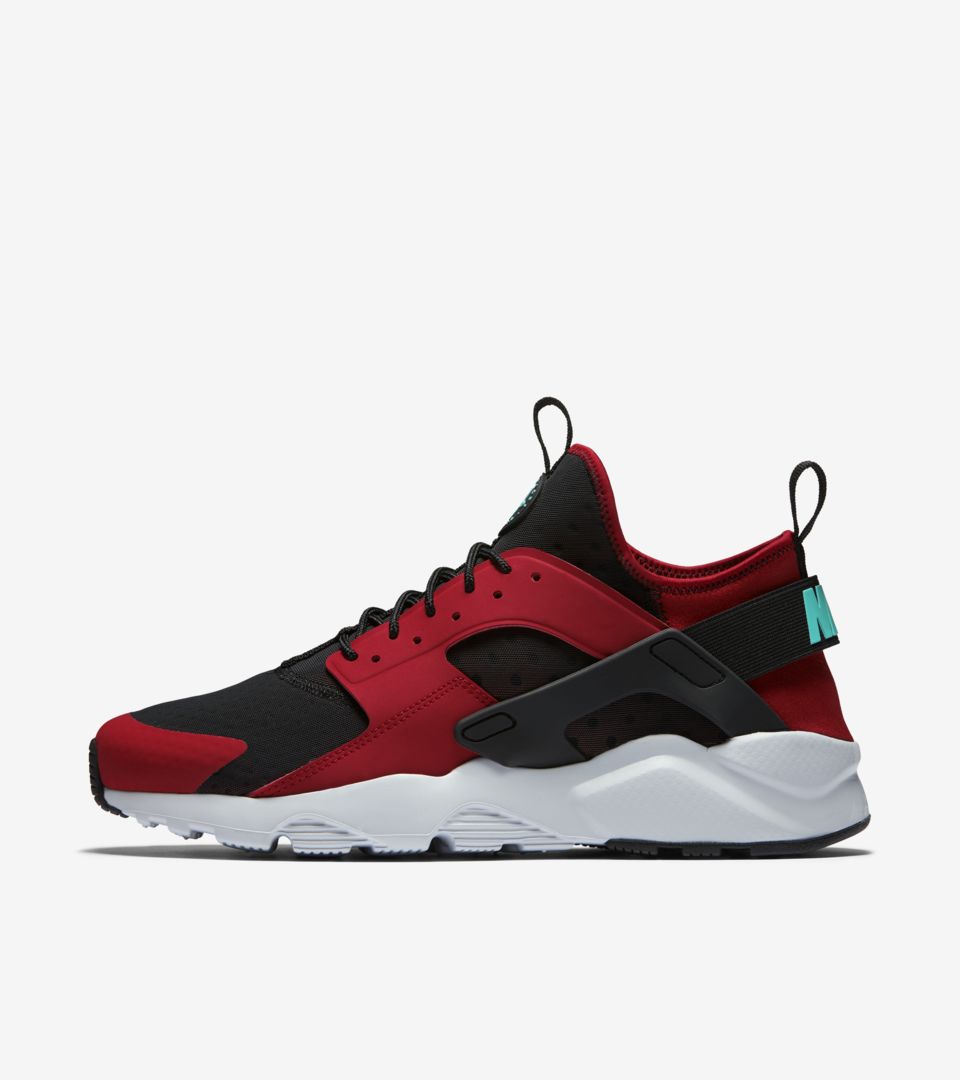 black and red huaraches mens
