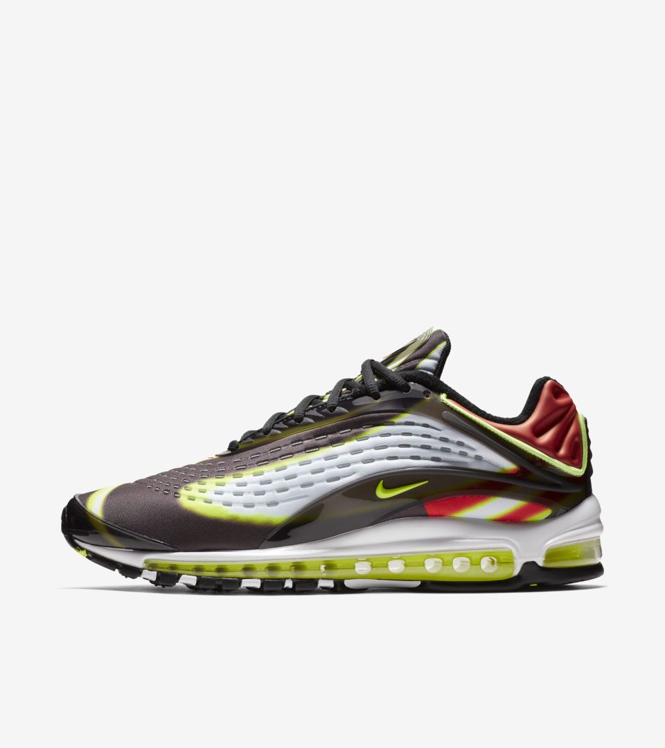 Nike Air Max Deluxe 'Black & Habanero Red & White & Volt' Release Date Nike Air Max Deluxe 'Black & Habanero Red & White & Volt' Release Date