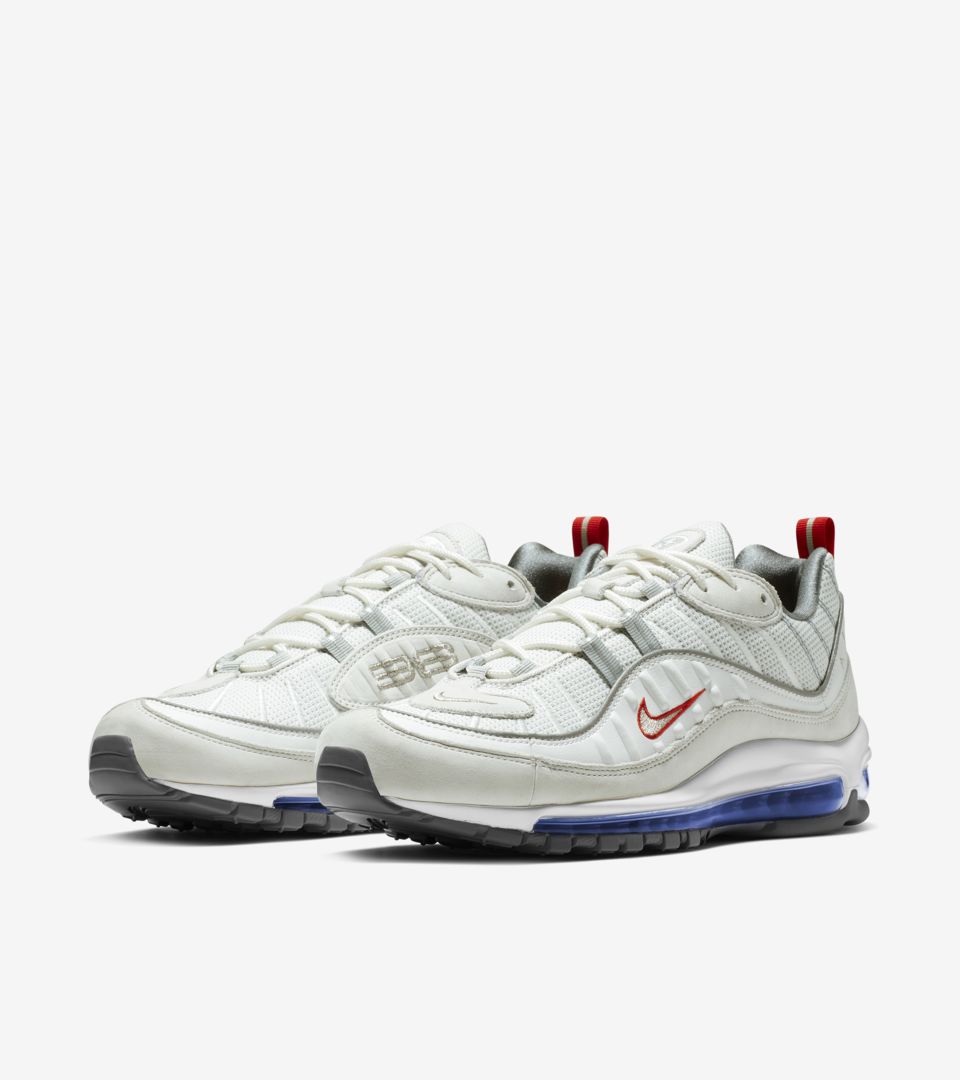 Nike Air Max 98 'Summit White & University Red & Racer Blue' Release Date Nike Air Max 98 'Summit White & University Red & Racer Blue' Release Date