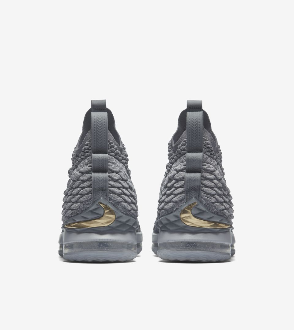 lebron 15 grey gold