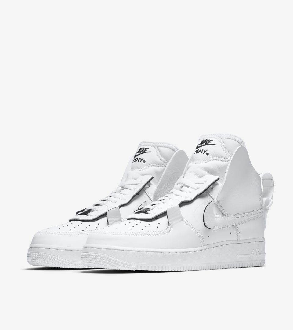 Nike Air Force 1 High PSNY 'Triple White' Release Date Nike Air Force 1 High PSNY 'Triple White' Release Date