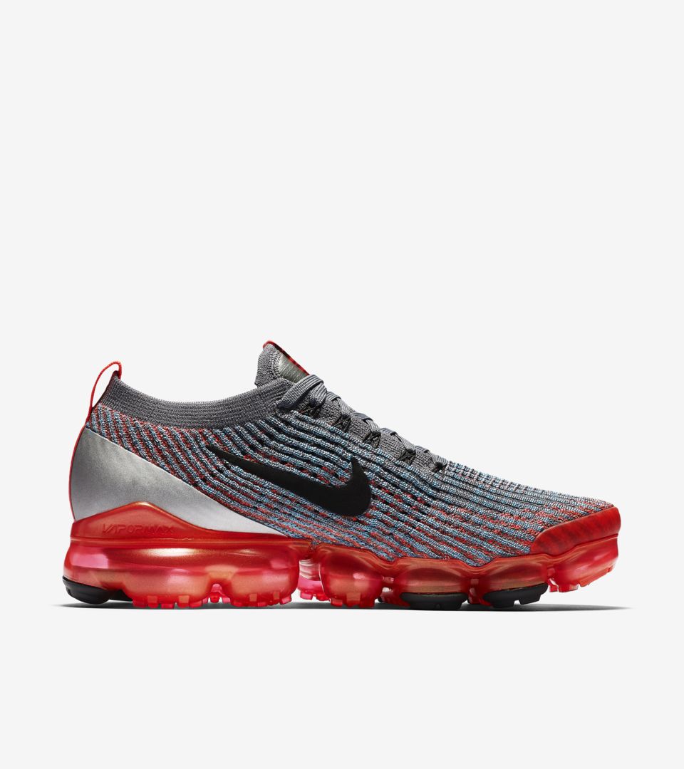 Nike Women's Air VaporMax Flyknit 3 'Lava & Grey' Release Date Nike Women's Air VaporMax Flyknit 3 'Lava & Grey' Release Date