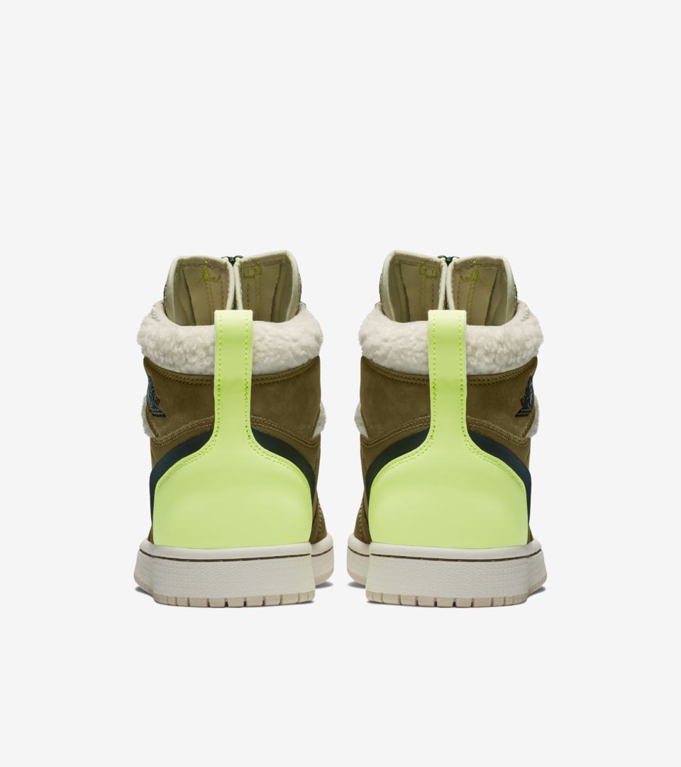 Women's Air Jordan 1 High Zip 'Olive Flak & Volt Glow & Beach' Release Date Women's Air Jordan 1 High Zip 'Olive Flak & Volt Glow & Beach' Release Date