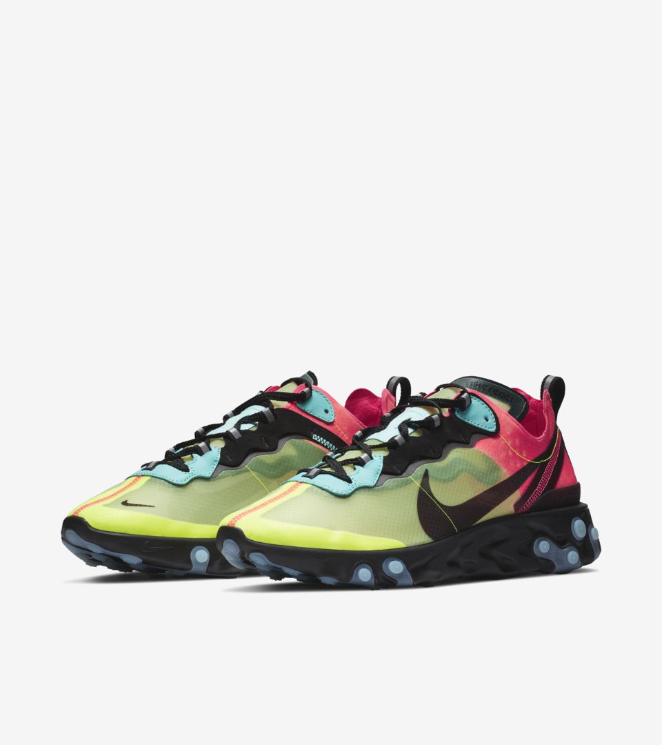 Nike React Element 87 'Volt & Racer Pink & Aurora' Release Date Nike React Element 87 'Volt & Racer Pink & Aurora' Release Date