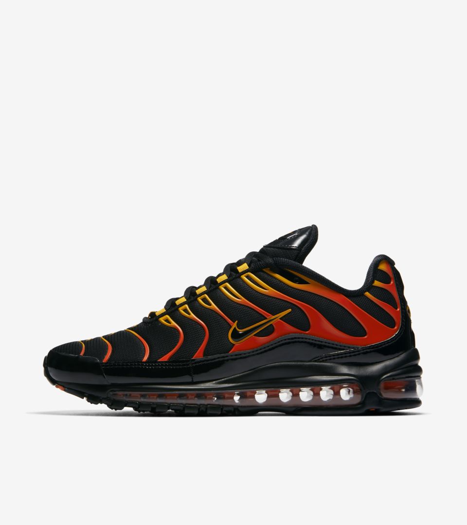 nike tuned 97 black orange