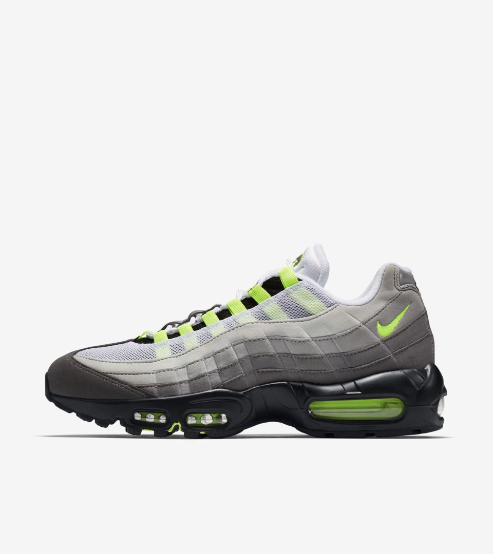 nike air max 95 grey and lime green