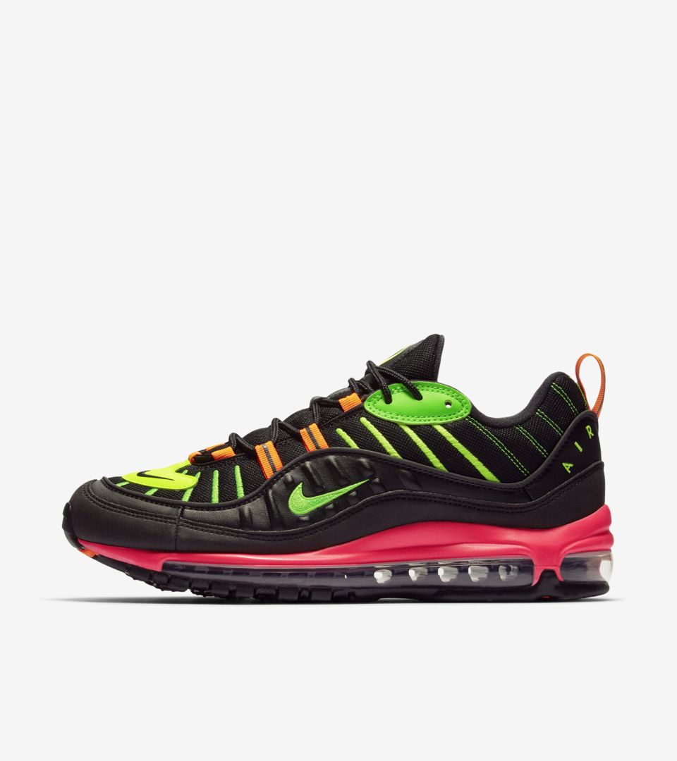 NIKE公式】エア マックス 98 'Black and Racer Pink and Volt and Green Strike'  (CI2291-083 / AM98 Neon). Nike SNKRS JP