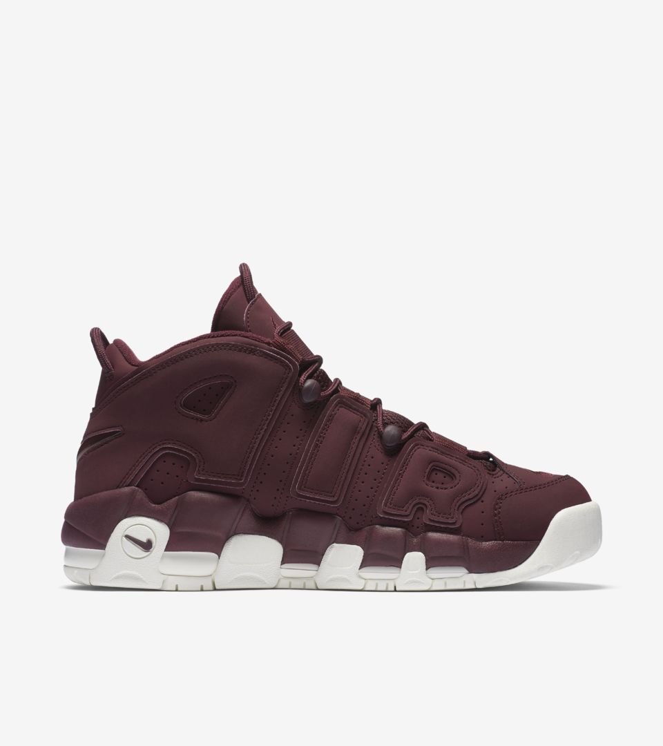 nike air more uptempo night maroon