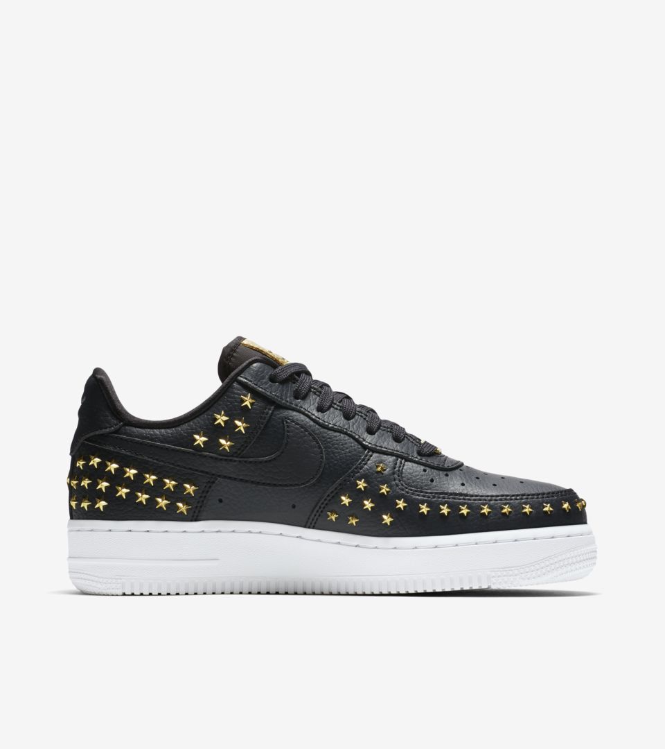 nike air force black with gold stars