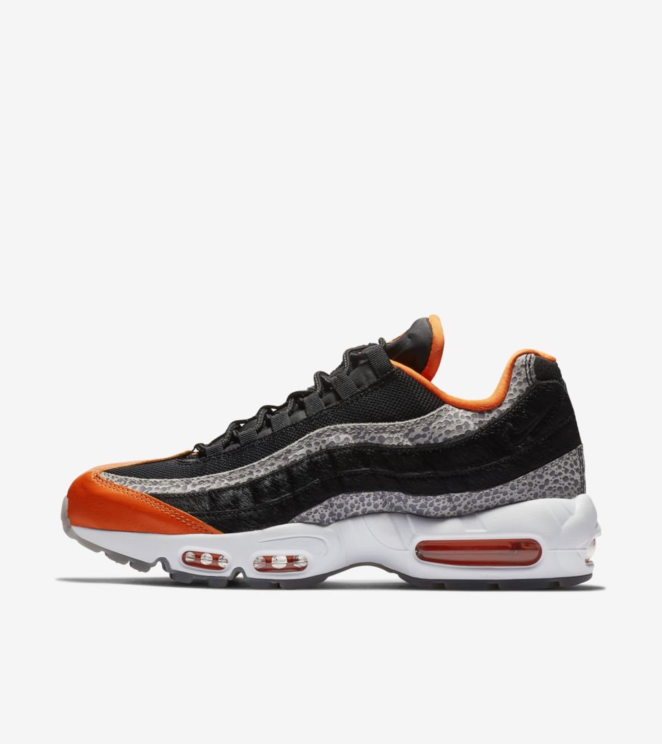 Nike Air Max 95 Safari 'Black & Granite & Safety Orange' Release Date Nike Air Max 95 Safari 'Black & Granite & Safety Orange' Release Date