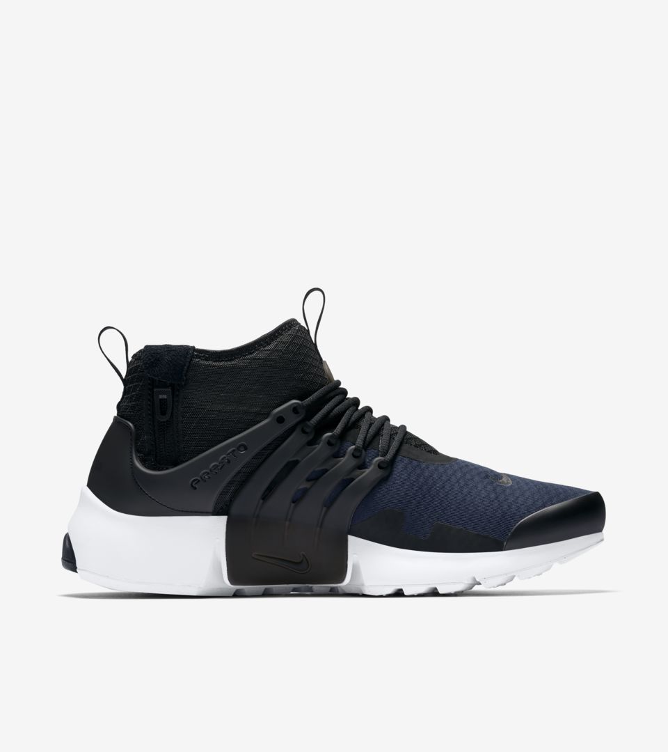 Nike Air Presto Mid Utility 'Black & Obsidian'. Nike⁠+ SNKRS