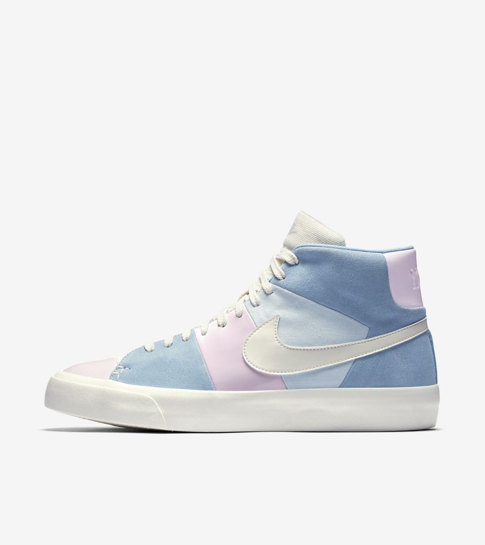 nike blazer patchwork on feet