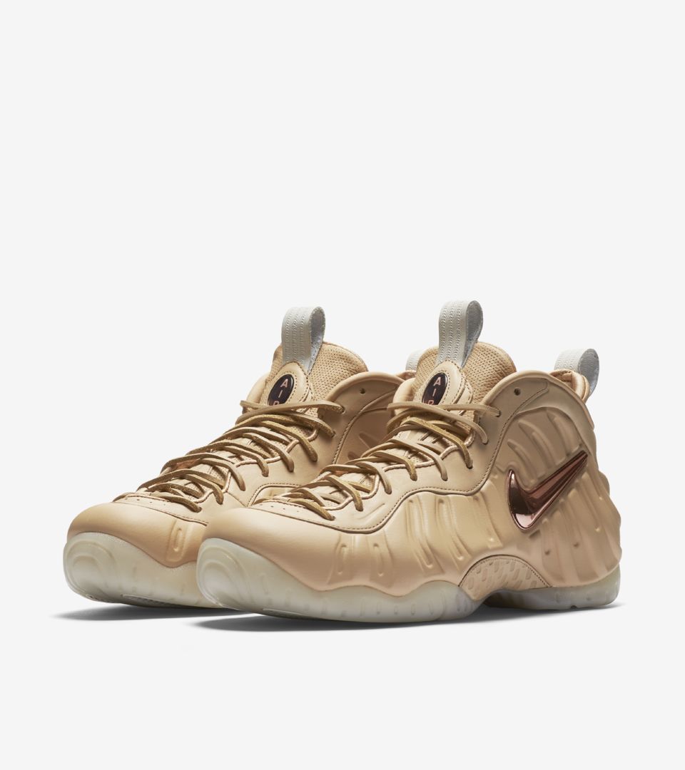 nike foamposite gold