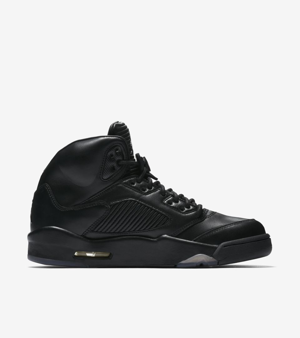 Air Jordan 5 Retro Premium 'Black' Release Date. Nike⁠+ SNKRS