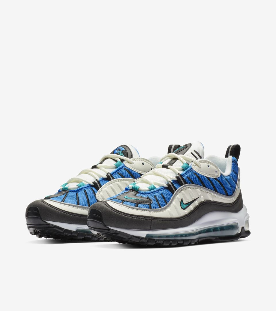 Nike Women's Air Max 98 'Radiant Emerald & Blue Nebula Nike Women's Air Max 98 'Radiant Emerald & Blue Nebula