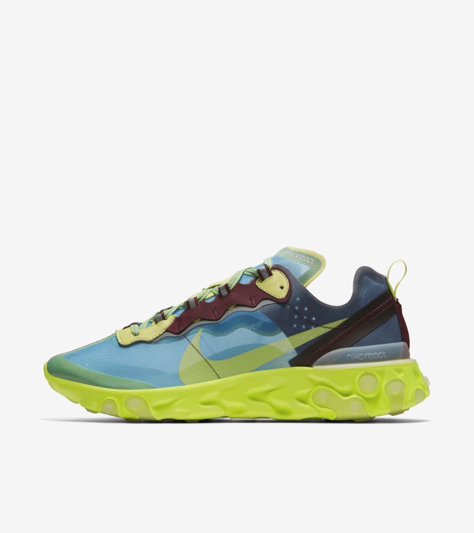 Nike React Element 87 Undercover 'Lakeside & Electric Yellow' Release Date Nike React Element 87 Undercover 'Lakeside & Electric Yellow' Release Date