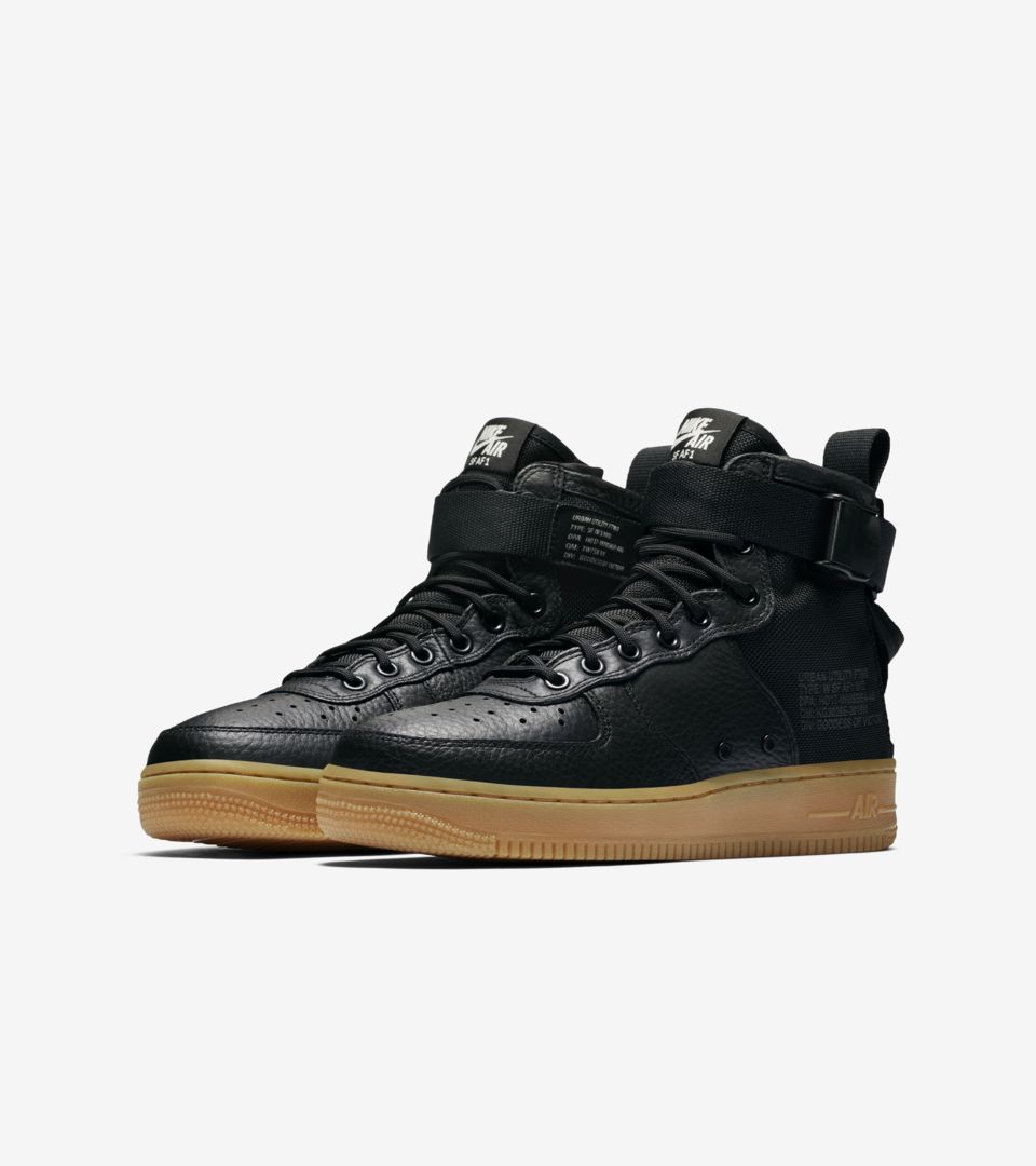 Women's Nike SF AF 1 Mid 'Black & Gum Light Brown'. Nike SNKRS Women's Nike SF AF 1 Mid 'Black & Gum Light Brown'. Nike SNKRS