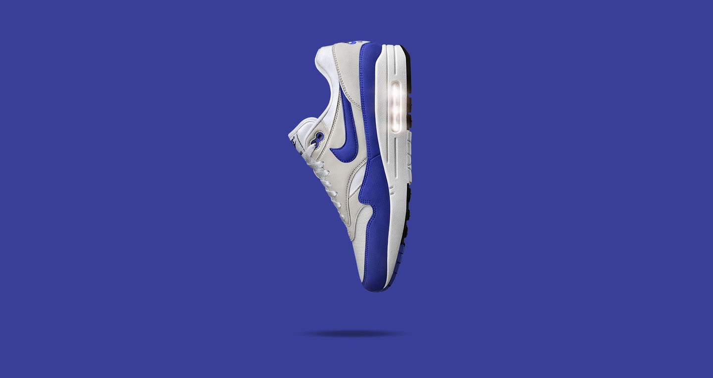 nike air max 1 blue white