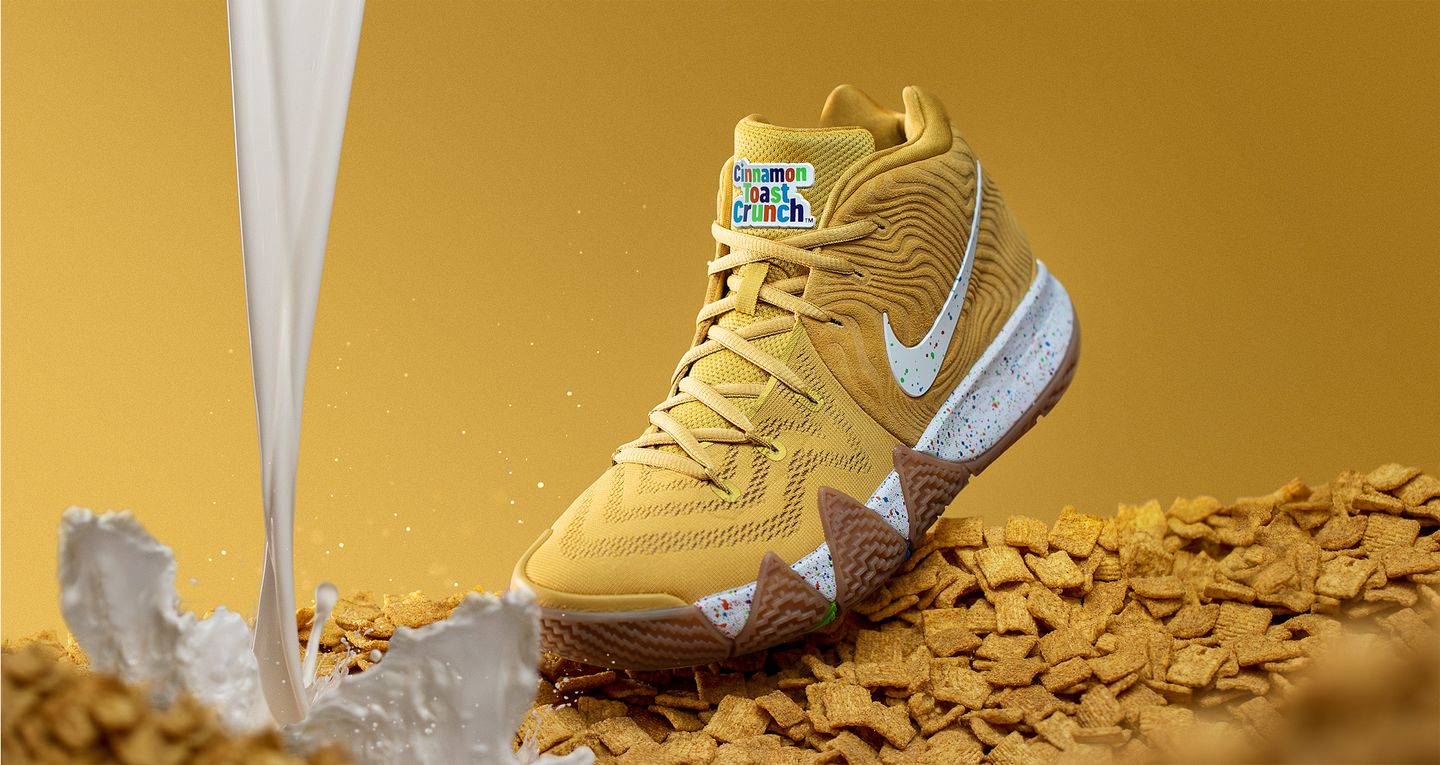 kyrie 4 cinnamon toast crunch footlocker