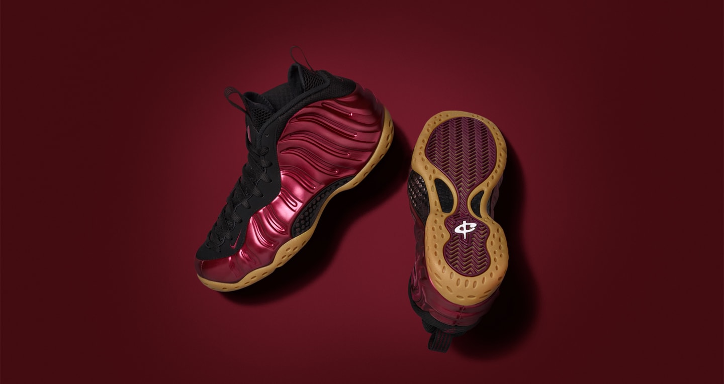 nike foamposite maroon