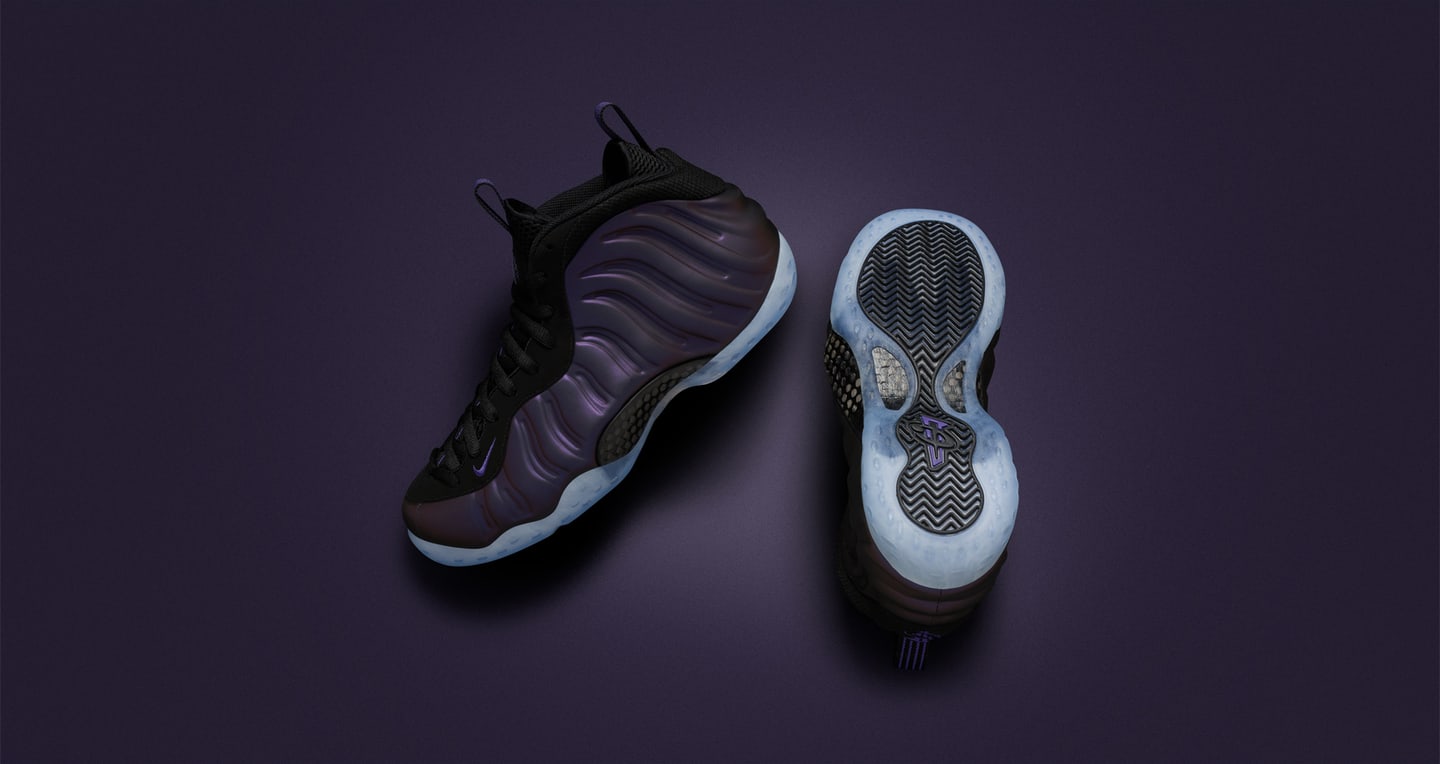 nike foamposite eggplant 2017