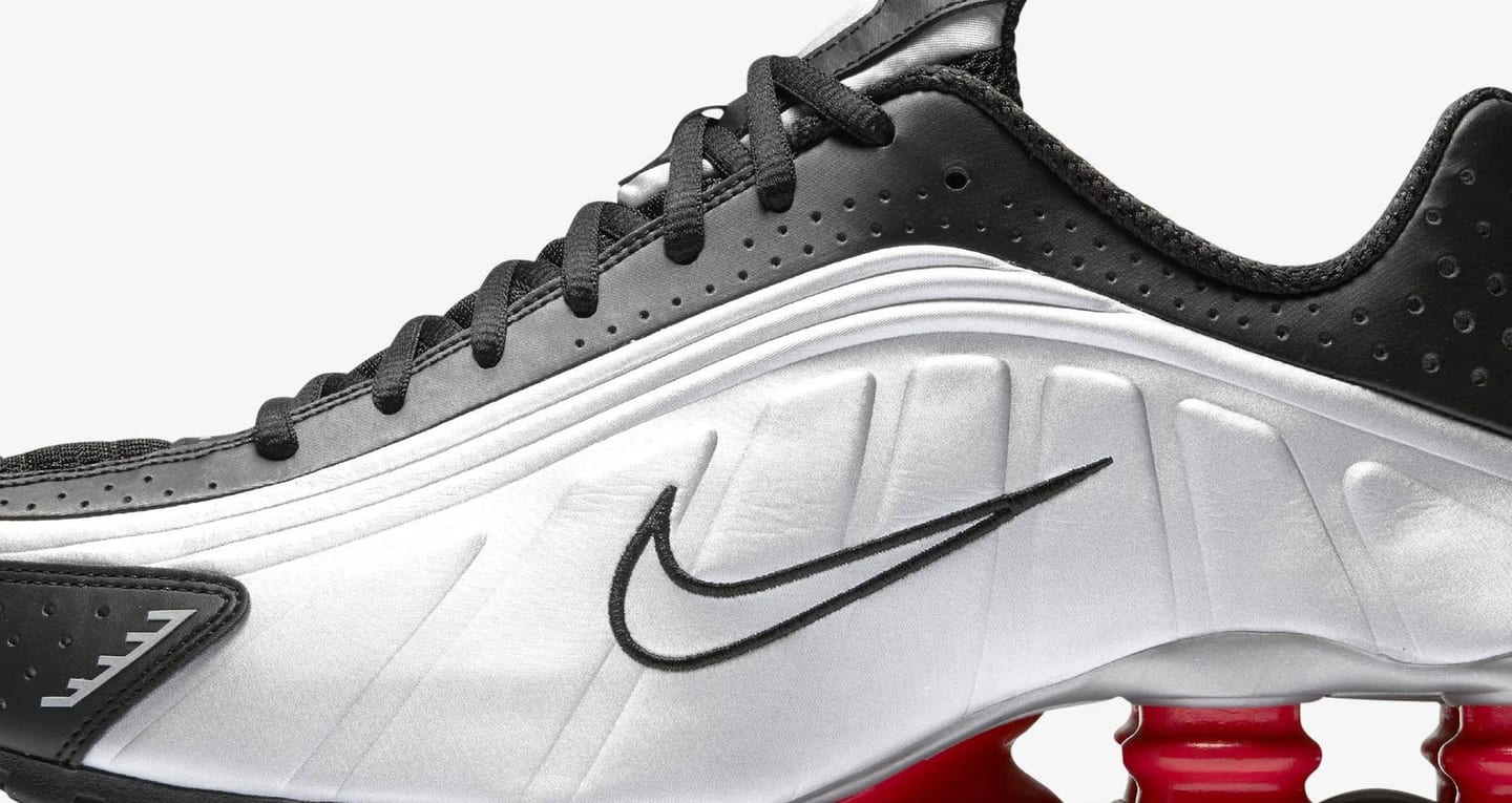 nike shox r4 og black metallic silver