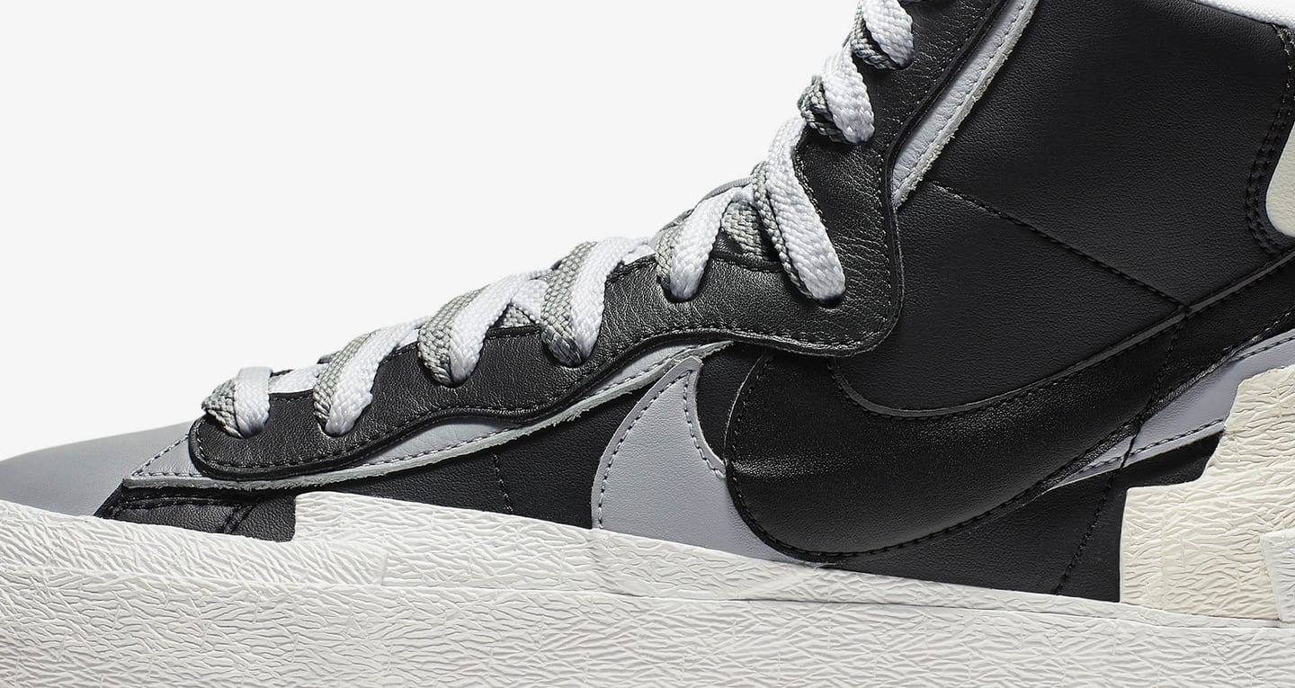 Sacai X Nike Blazer Mid Black Wolf Grey Release Date Nike