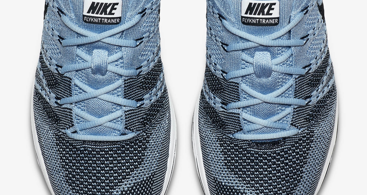 nike flyknit trainer bleu