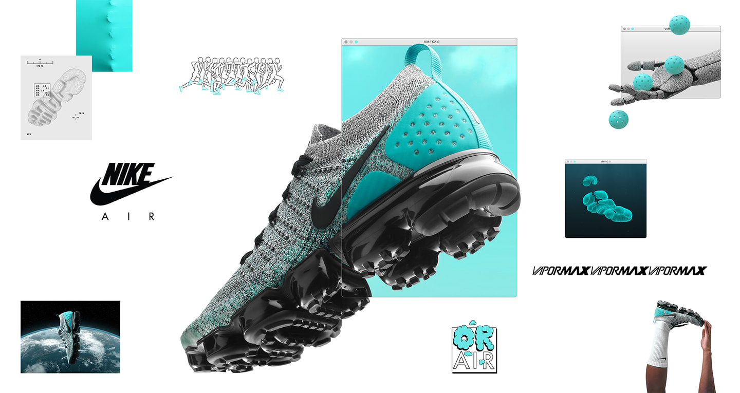 Adh336 Sepatu Nike Air Vapormax Flyknit 2.0 Glacier Blue