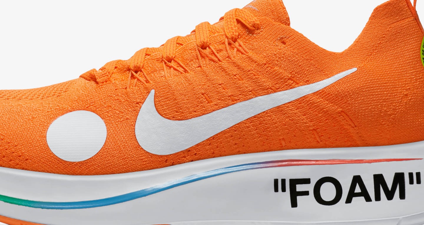 nike off white foam orange